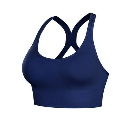 

Add pad Bra Bralette Cotton Tops Wireless Women Bras Sexy Lingerie Sports Vest Underwear BLUE XL