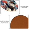 thumbnail image 5 of American Flag 6Pcs Round Coasters Set, Microfiber Leather Drink Coasters, 11x11 cm/4.3x4.3 in, Cup Mats for Home and Office, 5 of 6
