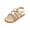 AA390-Gold, variant on Girls Sandals Toddler Summer Dress Shoes Gladiator Beach Flat Sandals(AA306 White/6M)