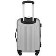 thumbnail image 2 of Travelers Club Chicago 20-Inch Hard Side Rolling Carry-on Luggage - Silver, 2 of 12