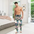 thumbnail image 6 of FORMRS Mens Pajama Pants with Pockets Soft Cotton Sleepwear Lounge Bottoms, Sizes S-2XL, Green Floral, 6 of 7