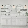 thumbnail image 6 of Design House Cultured Marble Double Sink 73" Vanity Top with Backsplash and Pre-Drilled Single Mounts, White, 6 of 23