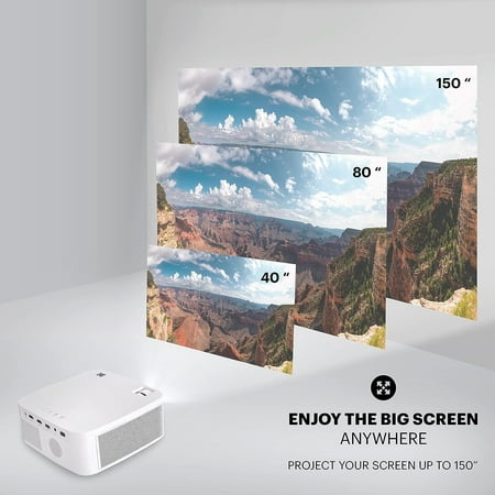 Kodak - FLIK X10  Full HD Multimedia Projector Kit, 1080p Portable Home Theater Bundle with 100” Projection Screen - White