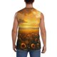 thumbnail image 4 of Balery Sunflower Sunset Rainfall Camisetas sin mangas para hombre, absorbe la humedad y protege contra el mal olor.-Large, 4 of 7