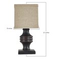 thumbnail image 2 of Classic Black Accent Lamp with Neutral Shade, 2 of 2