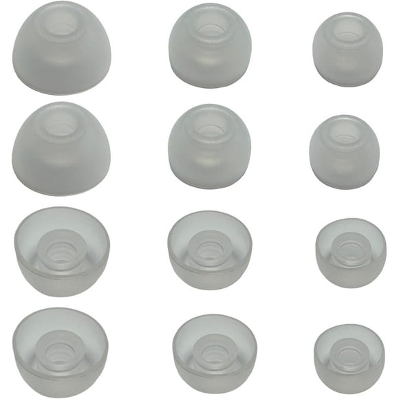 SDES-Silicone Earbuds Tips for Beats Studio Buds+Ear Tips Replacement for Beats Earbuds/Beats Fit Pro Earbuds 6 Pairs Transparent