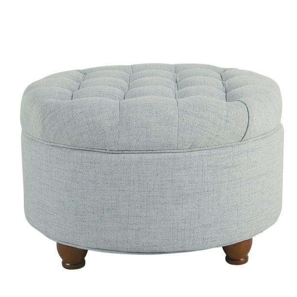 Homepop Large Tufted Round Storage Ottoman Multiple Colors Com Homepop Large Tufted Round Storage, Large Round Storage Ottoman Coffee Table