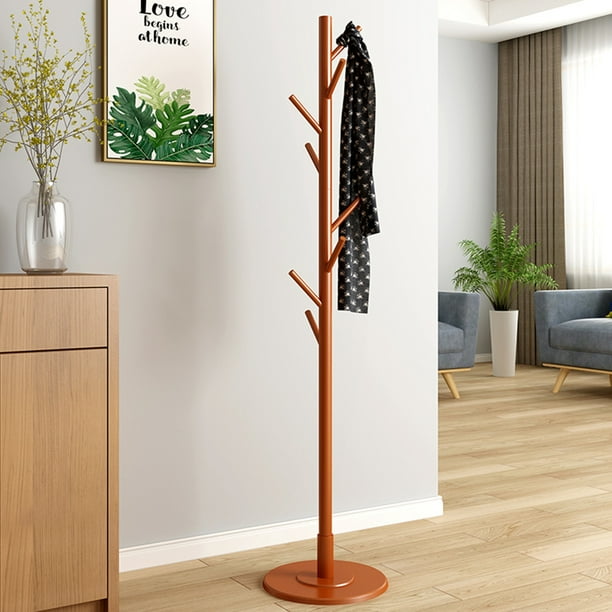 Sonew Coat Rack , Clothes Hanger,wooden Hanger Floor Standing Coat Rack Home Furniture Clothes Round Base Rack White