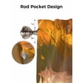 thumbnail image 5 of Fall Orange Valances for Windows Red Maple Leaves Sport Rugby Kitchen Valance Curtain Rod Pocket Small Curtains for Cafe Bathroom Laundry Basement 42" x 12", 5 of 8