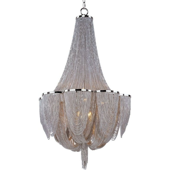 21465NKPN Maxim Lighting Chantilly - Ten Light Chandelier     -Traditional Installation