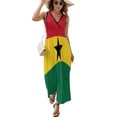 thumbnail image 2 of Presidential Standard of Ghana Dress Summer Street Style Bohemia Long Dresses Female Sleeveless Printed Maxi Dress, 2 of 9