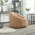 thumbnail image 6 of Newest Microfiber Bean Bag Sofa with Footrest, Soft Tan Lounge Chair for Teen Room & Cozy Corner, 6 of 13