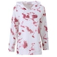 thumbnail image 6 of Nlife Women Long Sleeve Tie Dyed Printed Hooded Pullover Tops, 6 of 7