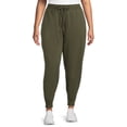 thumbnail image 2 of Athletic Works Women's Plus Size Jogger Pants with Pockets, 2-Pack, 2 of 5