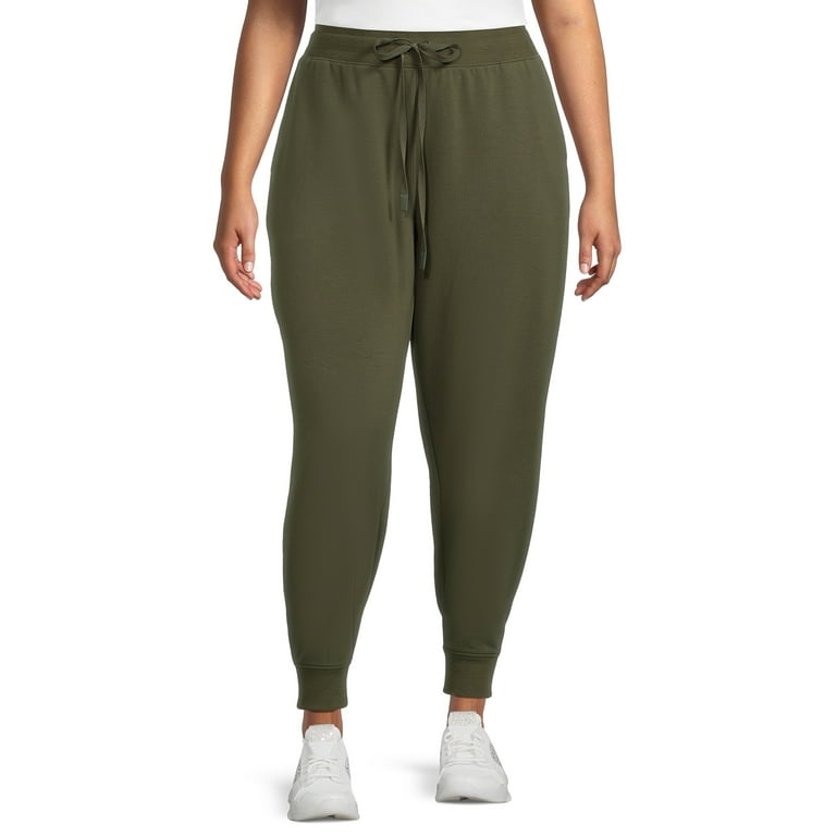 Athletic Works Women's Plus Size Athleisure Ribbed Jogger