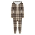 thumbnail image 6 of Perfectbot Women's Fleece Sherpa Onesie Pajamas - Hooded Flannel One-Piece Warm Sleepwear Romper, 6 of 6