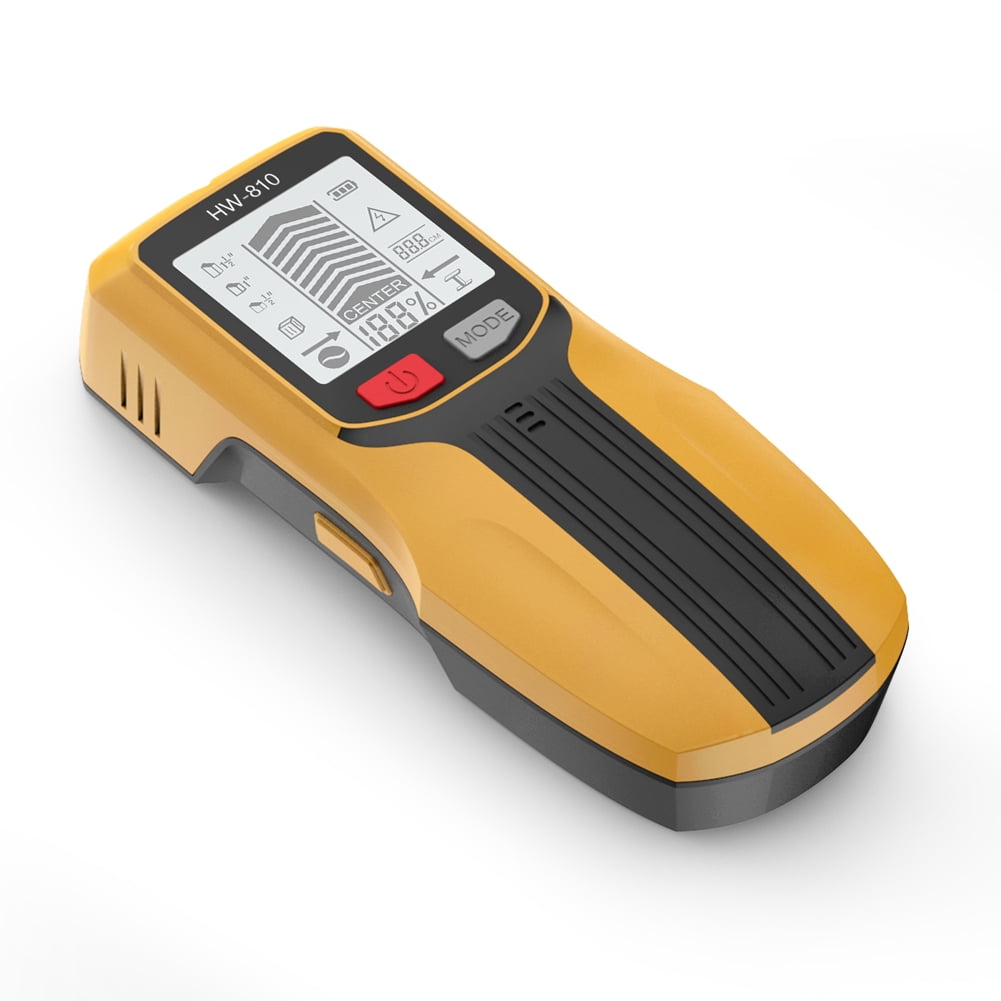 BLEEUS 6 In 1 Smart Stud Finder Wall Scanner For Wood Magnetic Metal Ac Wire Measurement and analysis supplies （Yellow）