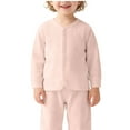 thumbnail image 1 of RXMEKW Ruffle Shoulder Cardigan For Baby Girls Long Sleeve Button Front Knit Top For Infants Cream White Light Pink Pale Blue, 1 of 7