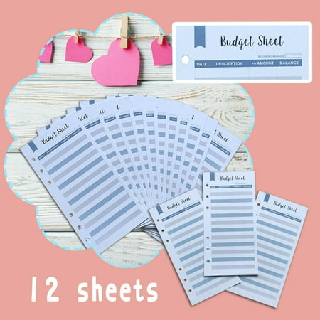 

MRULIC Office Craft Stationery A Set Of 12 Budget Envelopes Foreign Trade Budget Cash Envelopes household tools + Blue