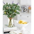 thumbnail image 5 of 14" Eucalyptus Leaves with Lavender Flower Artificial Plant Stems in Glass Vase with Faux Water Home Office Farmhouse Wedding Centerpiece Décor, 5 of 5