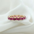 thumbnail image 3 of Rosec Jewels Heart Shape Lab Grown Pink Sapphire Eternity Ring for Women - AAAA Quality, 14K Yellow Gold, US 10.00, 3 of 9
