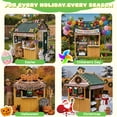 thumbnail image 4 of COCLUB Playhouse for Kids Outdoors, 2-in-1 Backyard Playhouse with Grocery Store and BBQ Grill Station, Cedar Wood, Green, 4 of 9