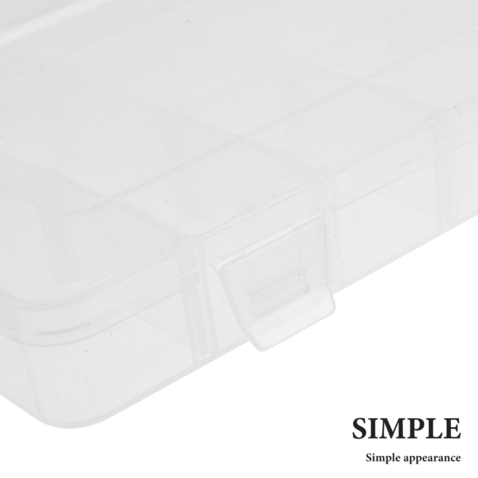LABSERRON Grids Bead Organizers Small Parts Organizer Transparent 4Pcs