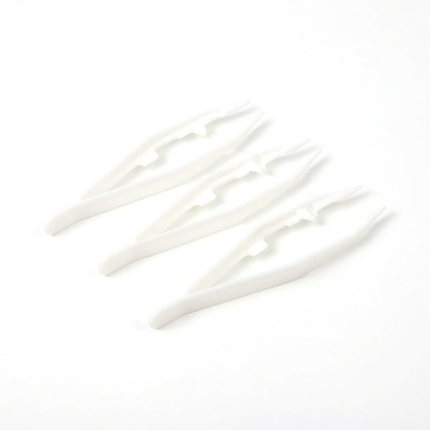 Bewildely Pinzas de 3 uds., pinzas de cuentas de plástico de seguridad coloridas, Clip duradero, herramienta para bebés, juguetes, Juguetes de construcción Blanco