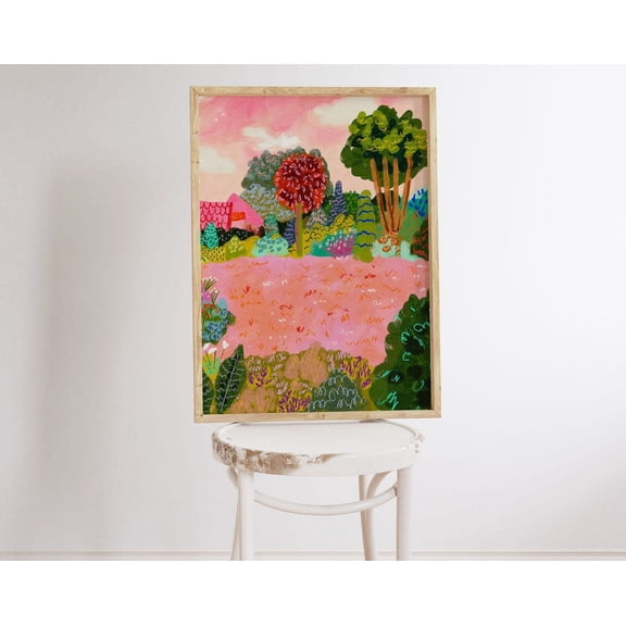 Somewhere In South Korea Wall Art, Colorful Wall Art, Abstract Wall Art, Acrylic Art, Art, Living Room Print, Scenery Art Print Wall Art, Modern Wall Decor, 8x12 UNFRAMED