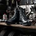 thumbnail image 4 of Milwaukee Motorcycle Clothing Co. Black Motorcycle Boots MB440EE 9.5 Wide, 4 of 9