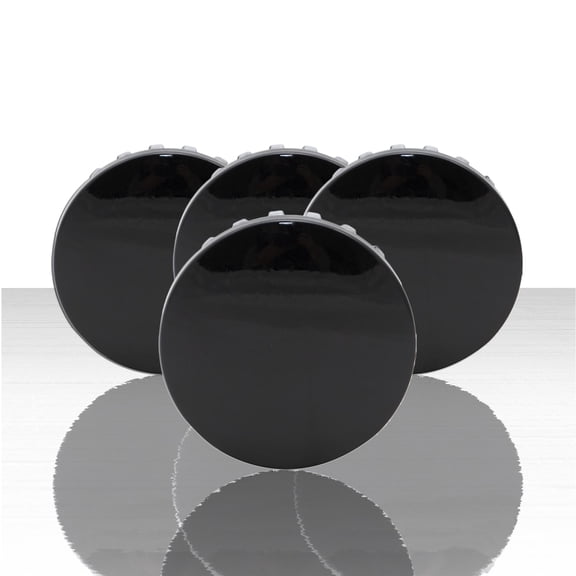 Set of 4 Snap-On Center Caps for 2014-2025 GMC Sierra 1500 - Gloss Black