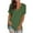 Army Green, variant on LADIGASU Women V-Neck Shoulder To Rolled Sleeve Short Sleeve Blouse Casual Solid Elegant Tops Blouse Loose T-Shirt