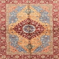 thumbnail image 1 of Ahgly Company Tapis d'Intérieur Carré Abstrait Persan Marron, 7 Pieds Carré, 1 of 6
