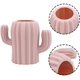 thumbnail image 2 of Rosa, verde - Portalápices, juego de 2 portalápices de escritorio, organizador, estuche para brochas de maquillaje, estuche creativo y divertido con forma de cactus para suministros de oficina, 2 of 5