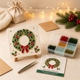 thumbnail image 6 of Christmas Sea Glass Art Kit, DIY Sea Glass Set with Wooden Easel, Festive Holiday Craft Supplies for Beginner-Friendly Handmade Christmas Decorations and Home Decor, 6 of 6