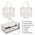 thumbnail image 2 of Large Capacity Tote Bag,White Butterfly Pattern Handbag Fashion Luxury Tote Bag,15.7"x13"x 5.1" Inches,Laptop Compatible, 2 of 6