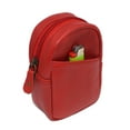 thumbnail image 4 of Genuine Leather Zipper Around Cigarette Case Holder and Lighter Pouch for Men & Women 100's Red, 4 of 6