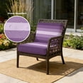 thumbnail image 2 of Outdoor Patio Cushion Covers 4 Pack Purple Patio Chair Cushion Covers with Ties and Zipper Gradient Stripes Modern Waterproof Outdoor Seat Cushion Covers for Patio Furniture 24"x24", 2 of 9