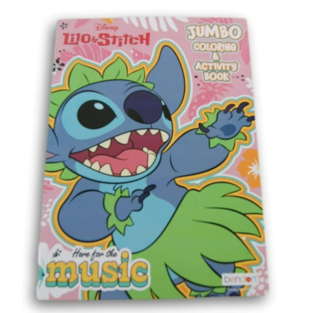 Libro para colorear y actividades LiloandStitch «Here for The Music» 80 páginas