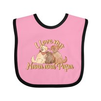 Inktastic I Love My Nana and Papa Cute Dogs Boys or Girls Baby Bib