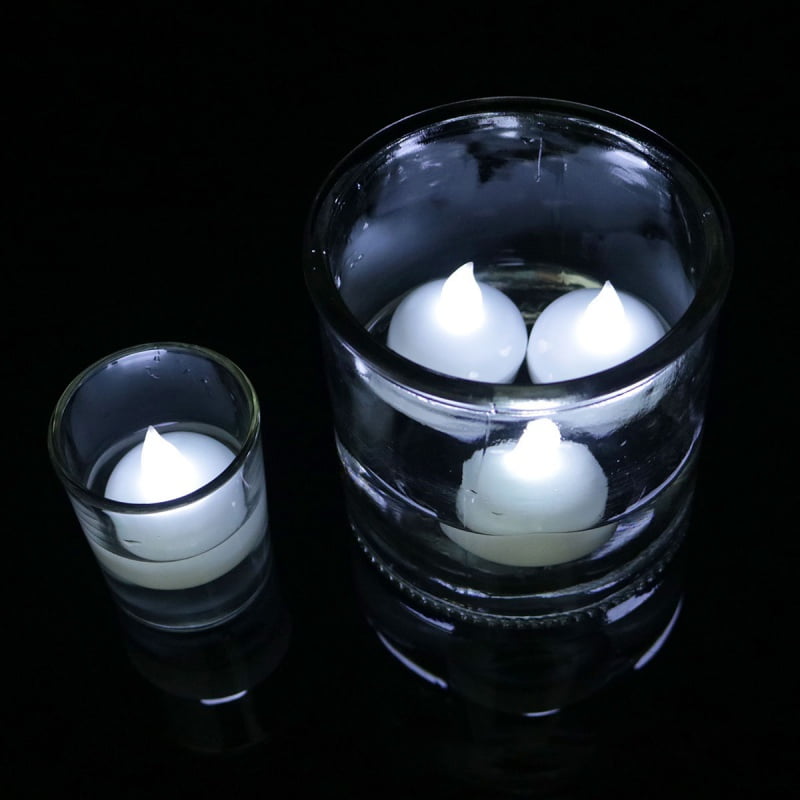 12 Pack/Set Flameless Floating Candles, Waterproof LED Floating