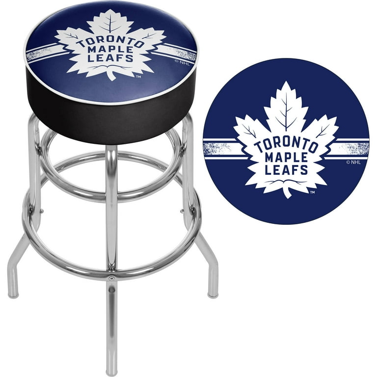 Trademark Gameroom Toronto Maple Leafs Logo Bar Stool with Padded