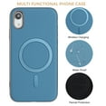 thumbnail image 2 of for iPhone XR Magnetic Case PU Leather [Compatible with Mag-Safe Wireless Charging] Magnetic Cover Shockproof Lightweight Slim Anti-Scratch Phone Cover for iPhone XR, Lightblue, 2 of 6