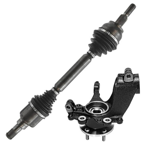 Detroit Axle - Front Left Steering Knuckle with Wheel Hub Bearing CV Axle Replacement for 2012-2018 Ford Focus 2.0L w/Automatic Dual Clutch Transmission