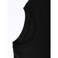 thumbnail image 6 of Women's Black "Distressed Checkerboard Heart" Graphic T-Shirt, Crew Neck Casual Top, 6 of 7