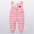 thumbnail image 2 of HCNTES Children's Insulated Snowsuit with Adjustable Shoulder Straps Kids Winter Bib Overalls for Snow Fun(A-Pink,2-3 Years), 2 of 6