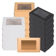 thumbnail image 1 of Mini Caja de Papel Kraft de 30 Piezas con Ventana, Caja de Embalaje para Regalo Caja de Regalo para JabóN PanaderíA Dulces (Negro, MarróN, Blanco), 1 of 5