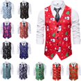 thumbnail image 2 of Chaleco navideño para hombre, chaleco con estampado navideño, chaleco con estampado 3D de Papá Noel, 2 of 6