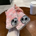 thumbnail image 3 of Pink Flower Glitter Camera Lens Protector Translucent Pearly Luster Soft  for iPhone Case (Pink,iPhone 13 Pro), 3 of 6