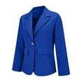 thumbnail image 4 of Blazer Femme Décontracté Ouvert devant Manches Longues Col à Revers Bouton Veste de Travail - Hontri, 4 of 4